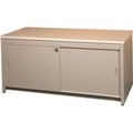 Datum Filing Systems 48"W Console Table w/ Doors, Regal Cherry Laminate Top Medium Gray Finish CTA48SSD-L20-T23